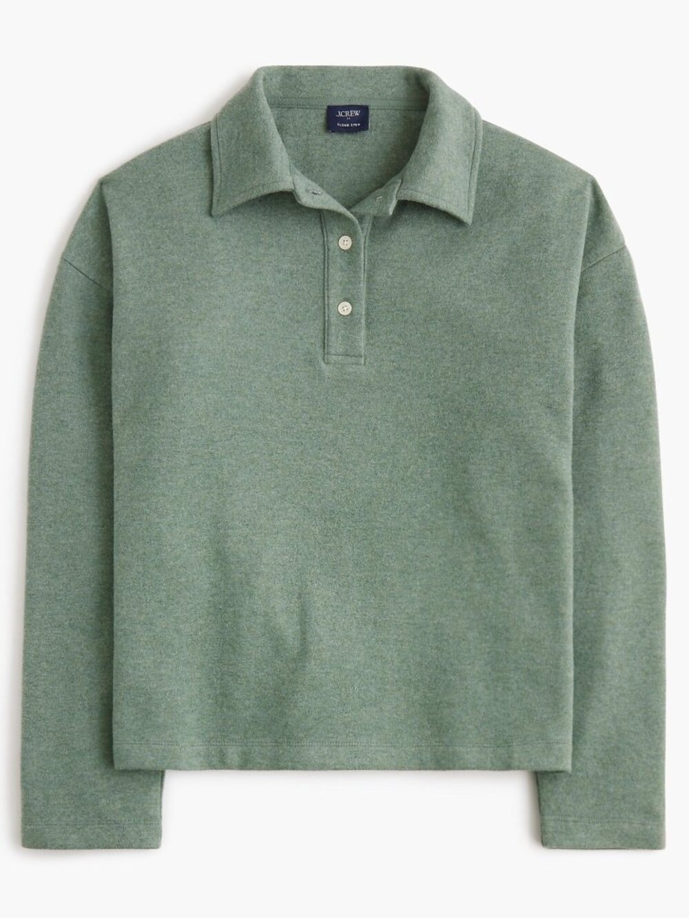 New J.Crew Cloud Spun Relaxed Polo Sweater Sage Green XL $118